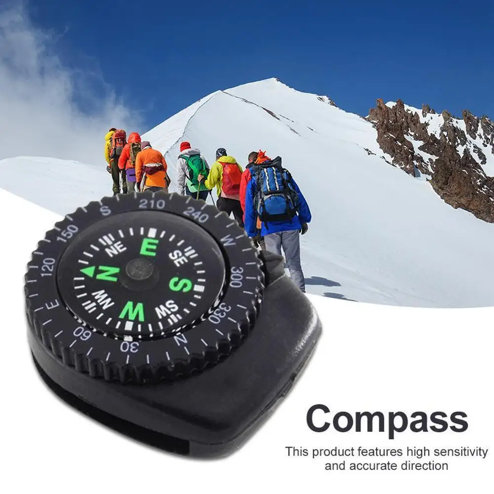 Mini Watch Band Button Compass Bracelet Camping Hiking Survival Outdoor Accessories Pocket U2P4 | Спорт и развлечения