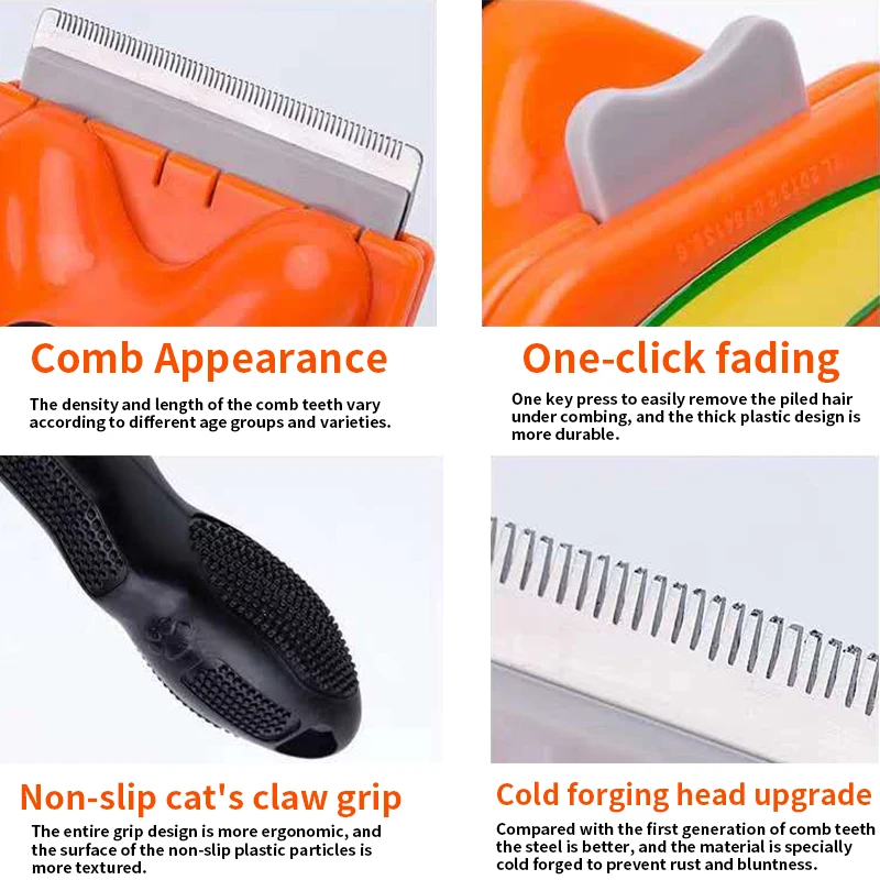 Расческа для вычесывания шерсти кошек и собак длинная короткая щетка груминга