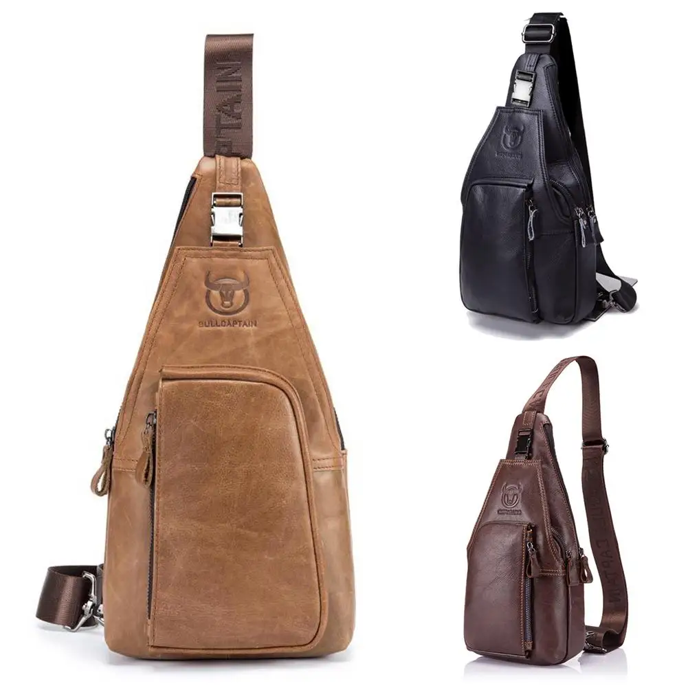 Повседневная мужская сумка на плечо из натуральной кожи |