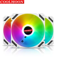 coolmoon case fan desktop computer silent ir remote adjustable speed 6pin cooling rgb cooler and radiator computer components