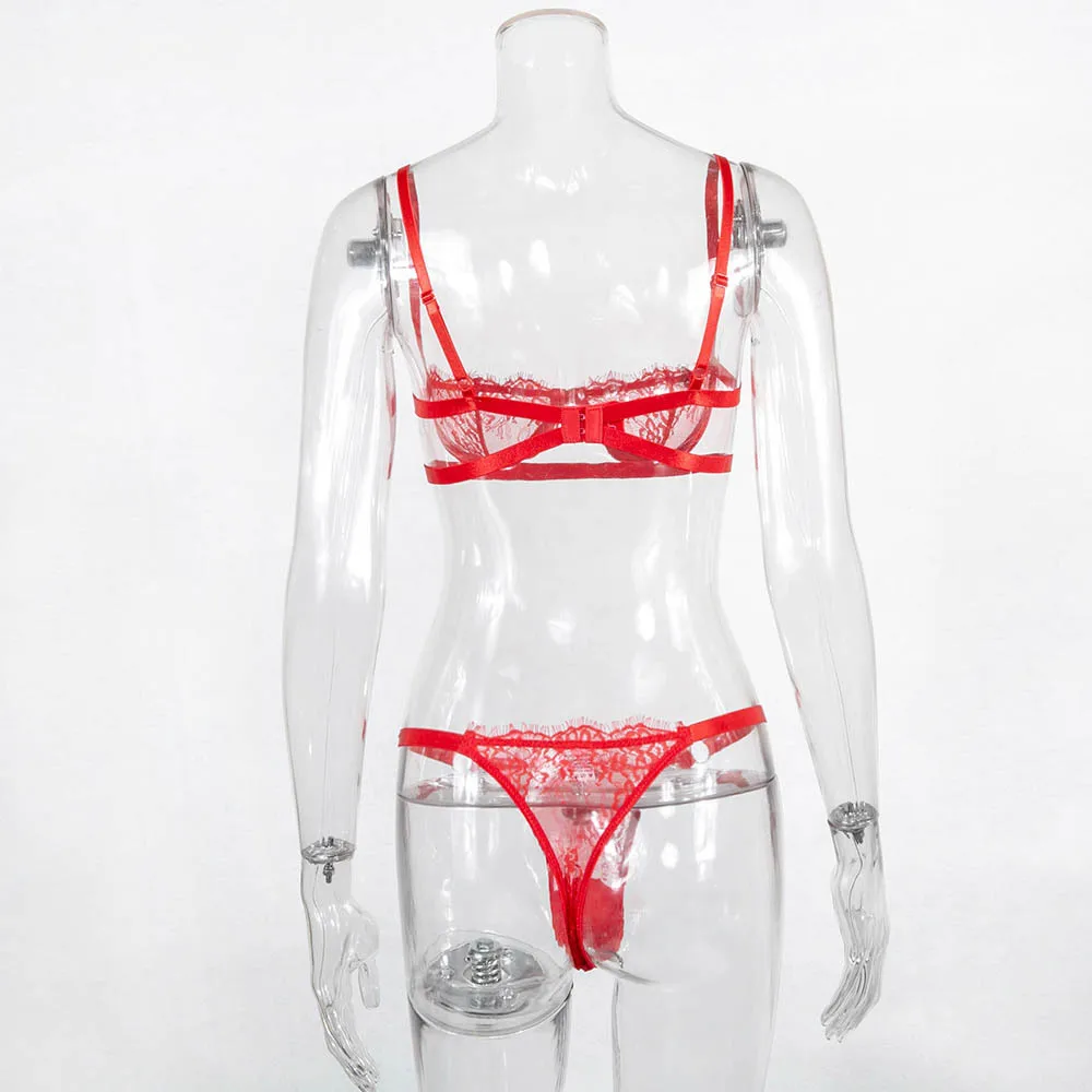 PARAKINI, сексуальный кружевной комплект бикини, женский, черный, белый цвет, белье, ремень с отделкой, купальник, мягкий, пуш-ап, топ, глубокий v-образный вырез, крест сзади, прозрачная чашка