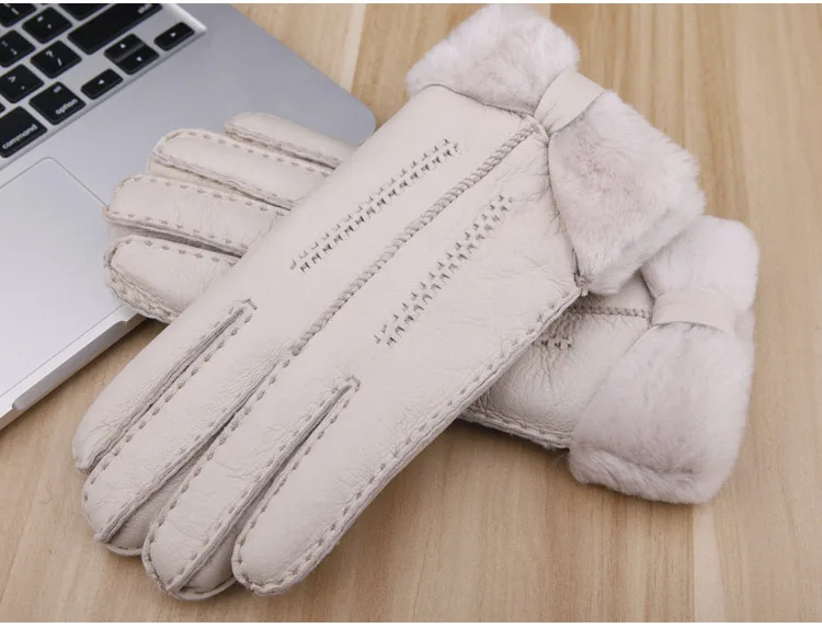 Перчатки ветронепроницаемые женские из натуральной кожи|Женские перчатки| |