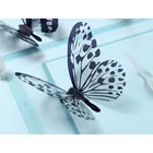 18 шт. 3D Черно-белая бабочка наклейка художественная Наклейка на стену украшение дома декор комнаты SCIE999