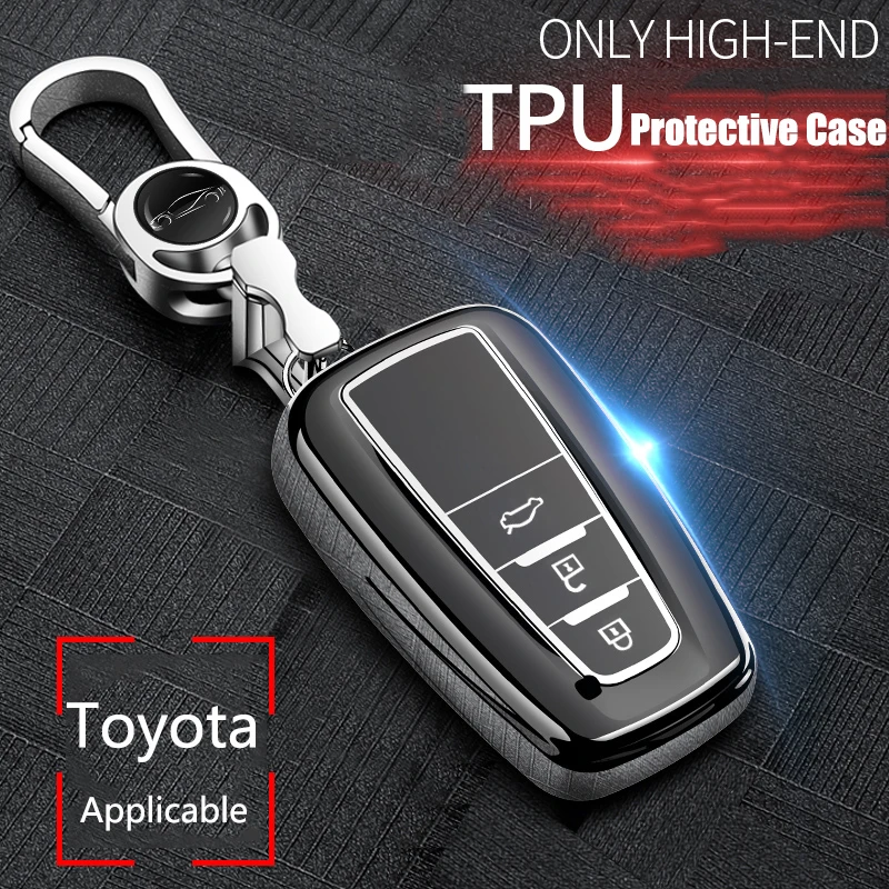 

TPU Soft Shell Car Key Cover For Toyota Alphard Avanza Camry Corolla CHR Prius Altis Estima Harrier Hilux Vios Special Key Case