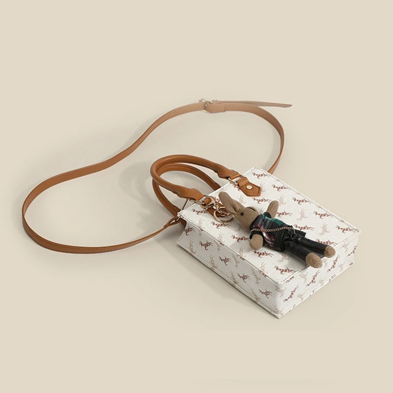 Модные сумки женская сумка из искусственной кожи с подвеской в виде кролика