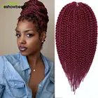 Вязание крючком синтетические волосы для наращивания косички скручивает африканские для плетения волос 80 г 12 прядейупаковка Reshowbeauty
