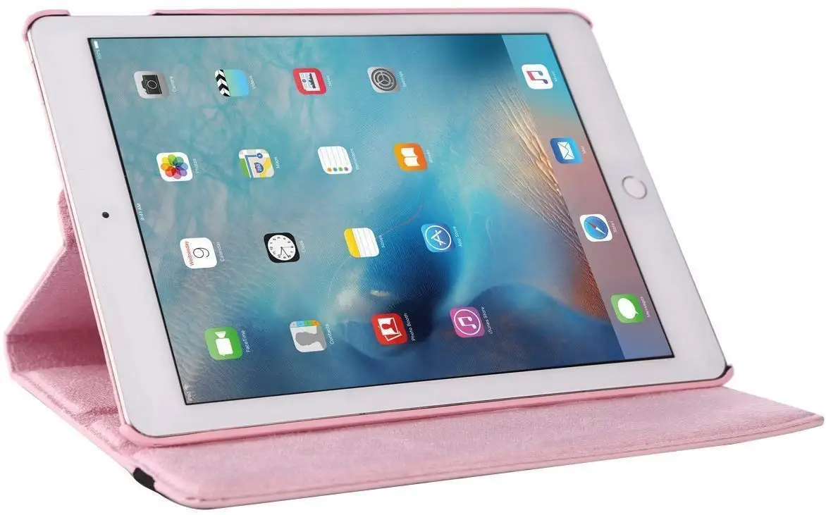 Case for iPad Pro 9.7 Models A1673 A1674 A1675 Cover,360 Degree Rotating Leather Cover Smart Sleep Awake Case Coque Fundas