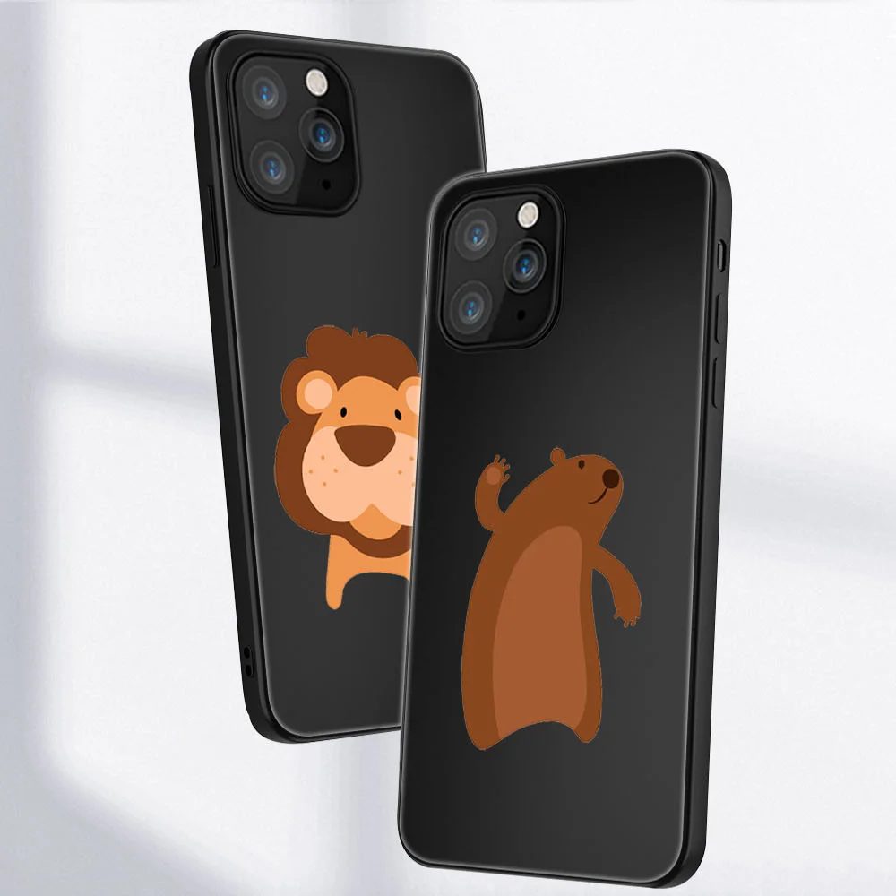 

Giraffe Tiger Lion Phone Case for iPhone 11 12 Pro Max Mini Cover for iPhone 7 8 6 6S Plus X XR XS MAX 5S SE 2020 Soft TPU Back