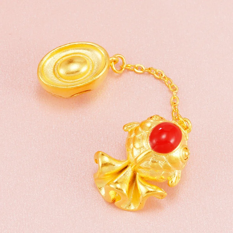 Ожерелье оптовой продажи OMHXFC PN464 европейской моды изысканной жаркой женщины девушки на вечеринку, день рождения, свадебный подарок, крючок рыбки из слитка золота 24К.