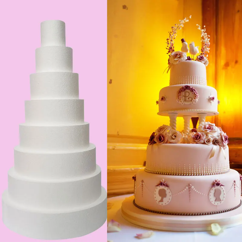 4/6/8/10 дюймов вечерние Модель &quotСделай своими руками&quot торт Круглый пены