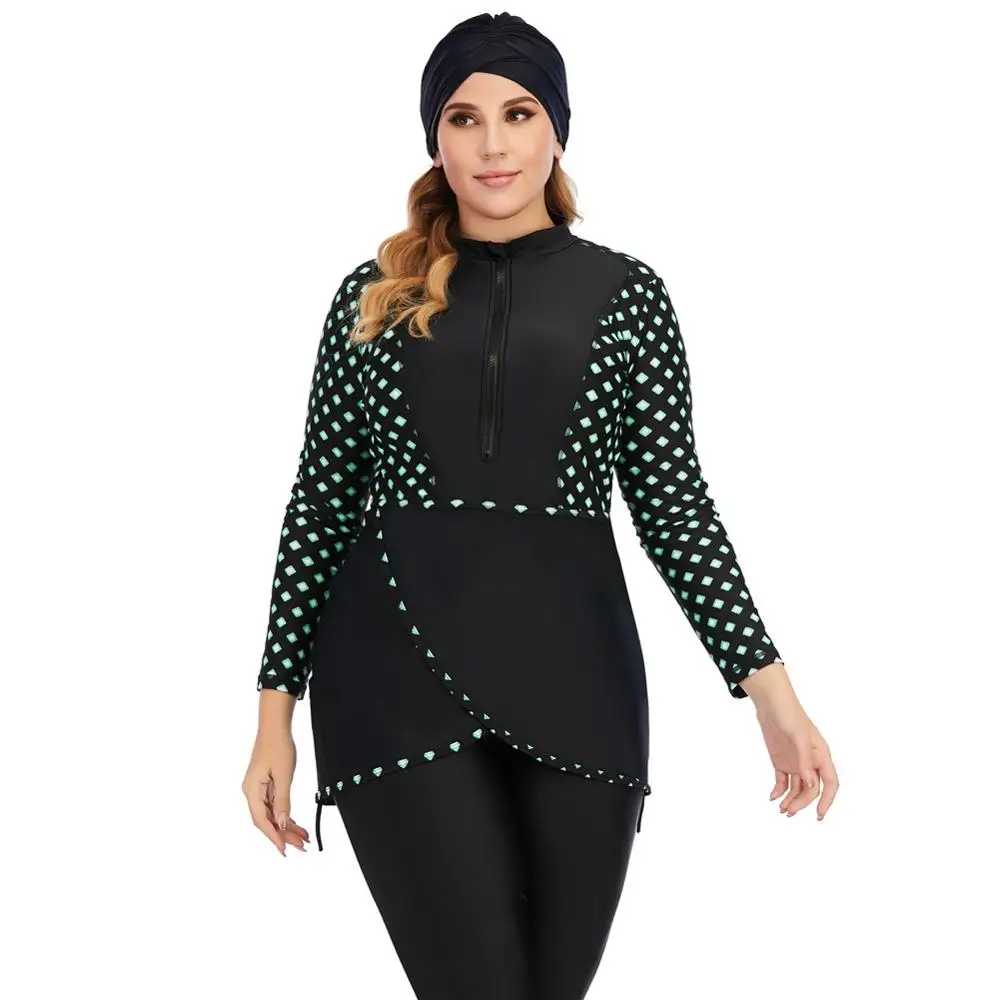 

Maxi Muslim Swimwear Islamic Full Cover Modesty Padded Plus Size Summer Beach Swim Wear Arab Women Beachwear Burkini Swimsuit