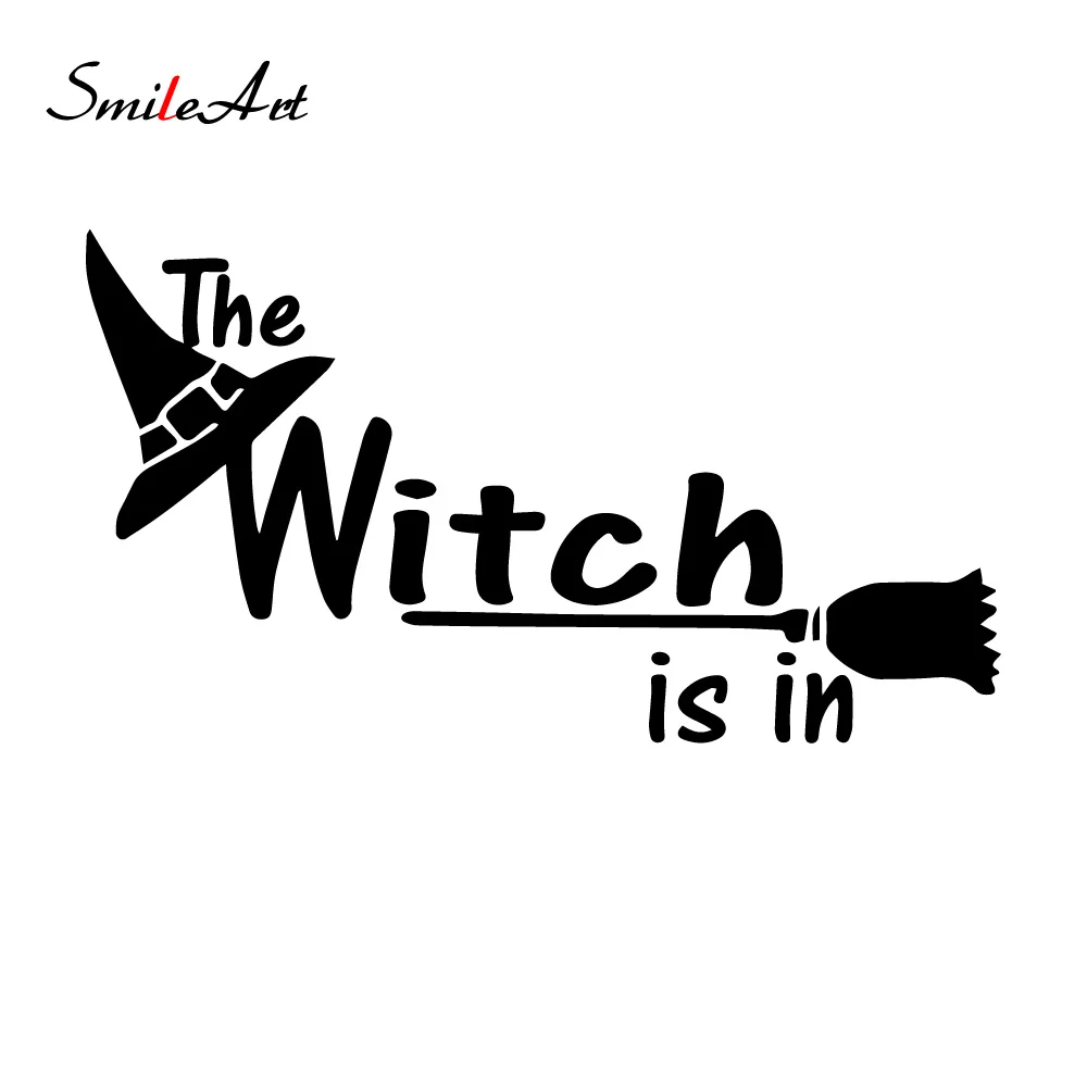 Милые автомобильные наклейки ведьмы для украшения кузова автомобиля и окна
