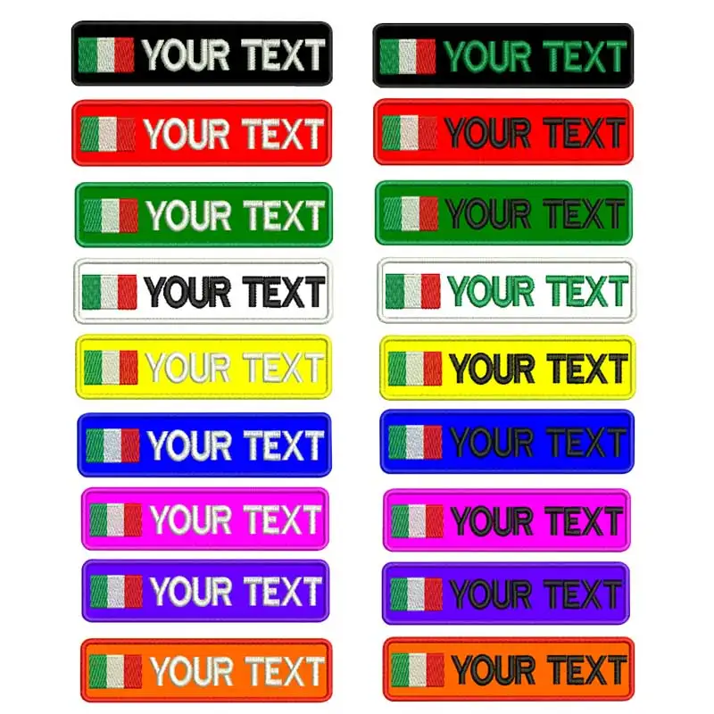 Индивидуальные нашивки с итальянским флагом в стиле милитари