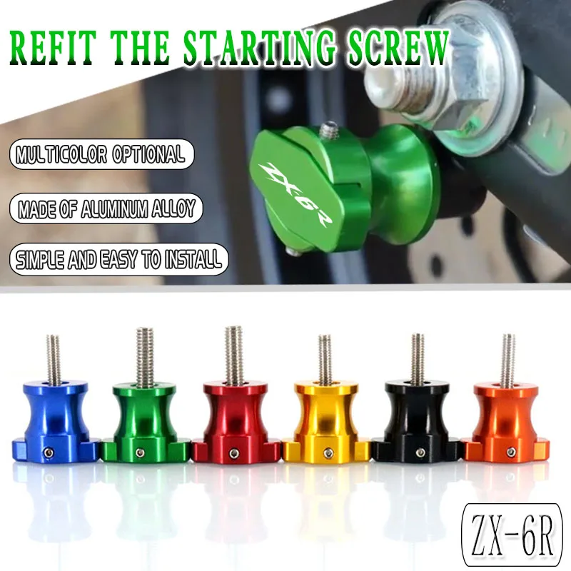 

For KAWASAKI NINJA ZX6R ZX-6R ZX 6R 2013 2014 2015 2016 Motorcycle CNC Frame Stands Sliders Swingarm Spools Screw