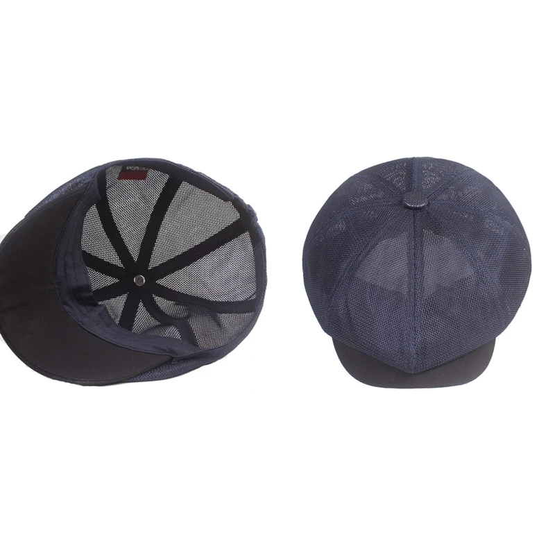 

Summer Mesh Newsboy Caps Breathable Casual Outdoor Retro Beret Hats Octagonal Hat Fashion Solid Flat Caps