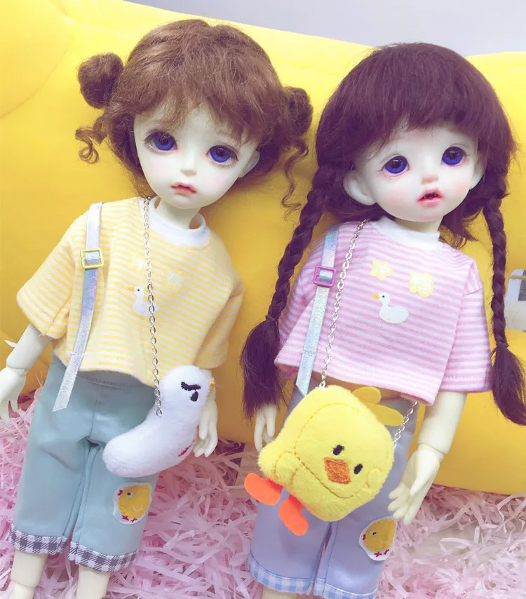 1/6 BJD Одежда Аксессуары Брюки+ сумка+ футболка набор кукольные наряды для BJD/SD yosd, не включены кукла, обувь, парик и другие E2582
