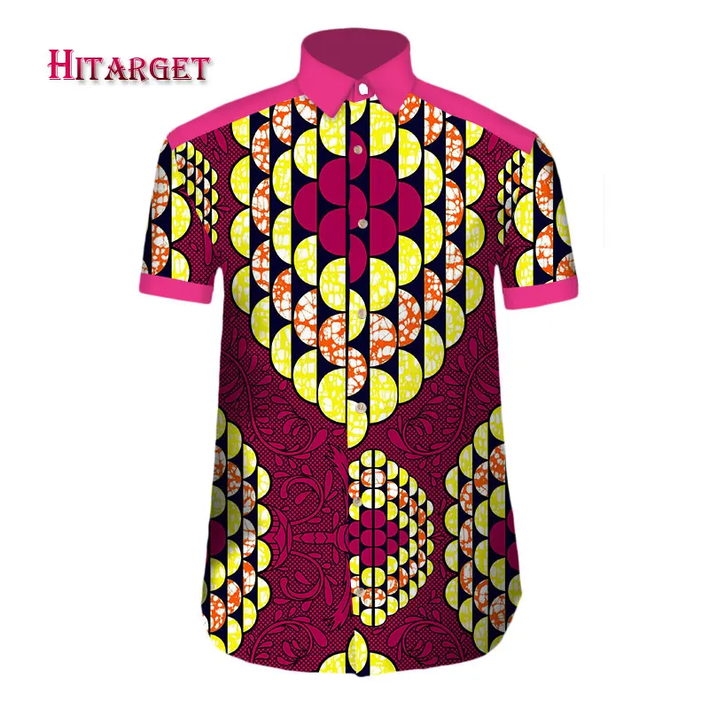 Мужская рубашка 2018 Новая африканская мужская одежда с коротким рукавом Дашики