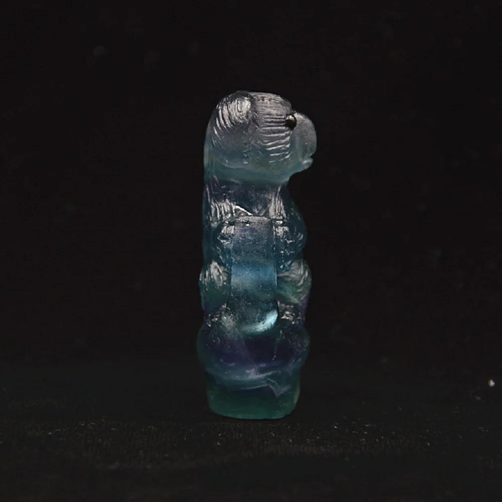 

Crystal Carving Mouse Natural Fluorite Mouse Quartz Mineral Healing Stone Lucky Amulet Animal Carving Gift