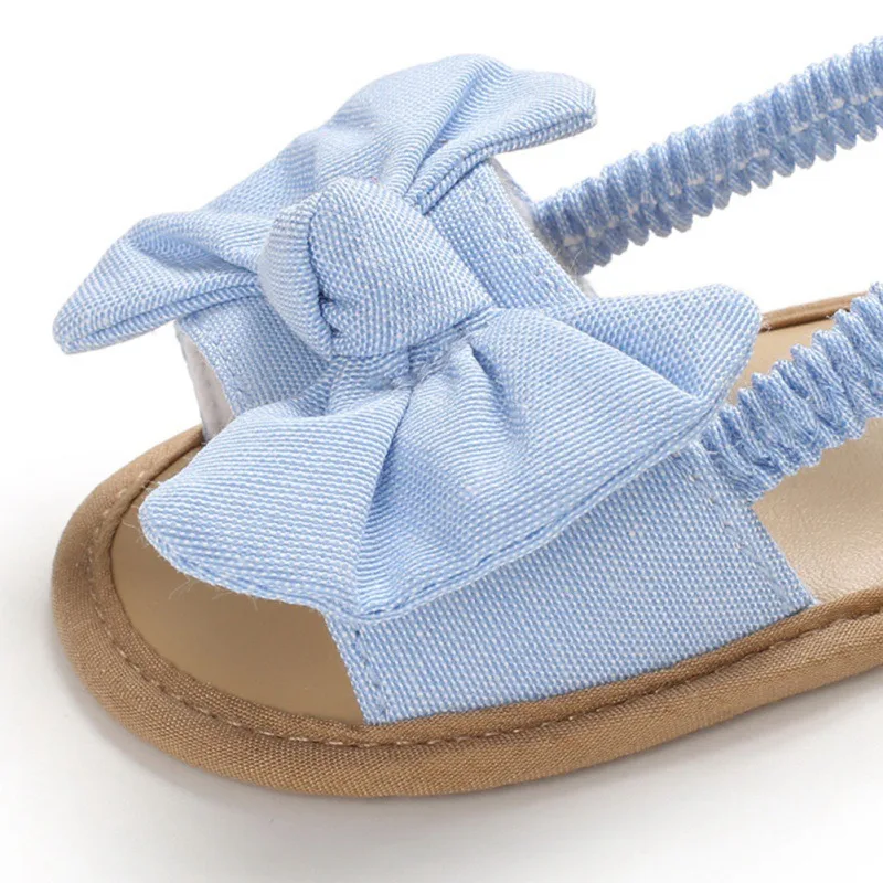 

Newborn Baby Shoes Baby Kids Girls Shoes Non-Slip Canvas Bowknot Toddlers Newborn Infantil Sandals