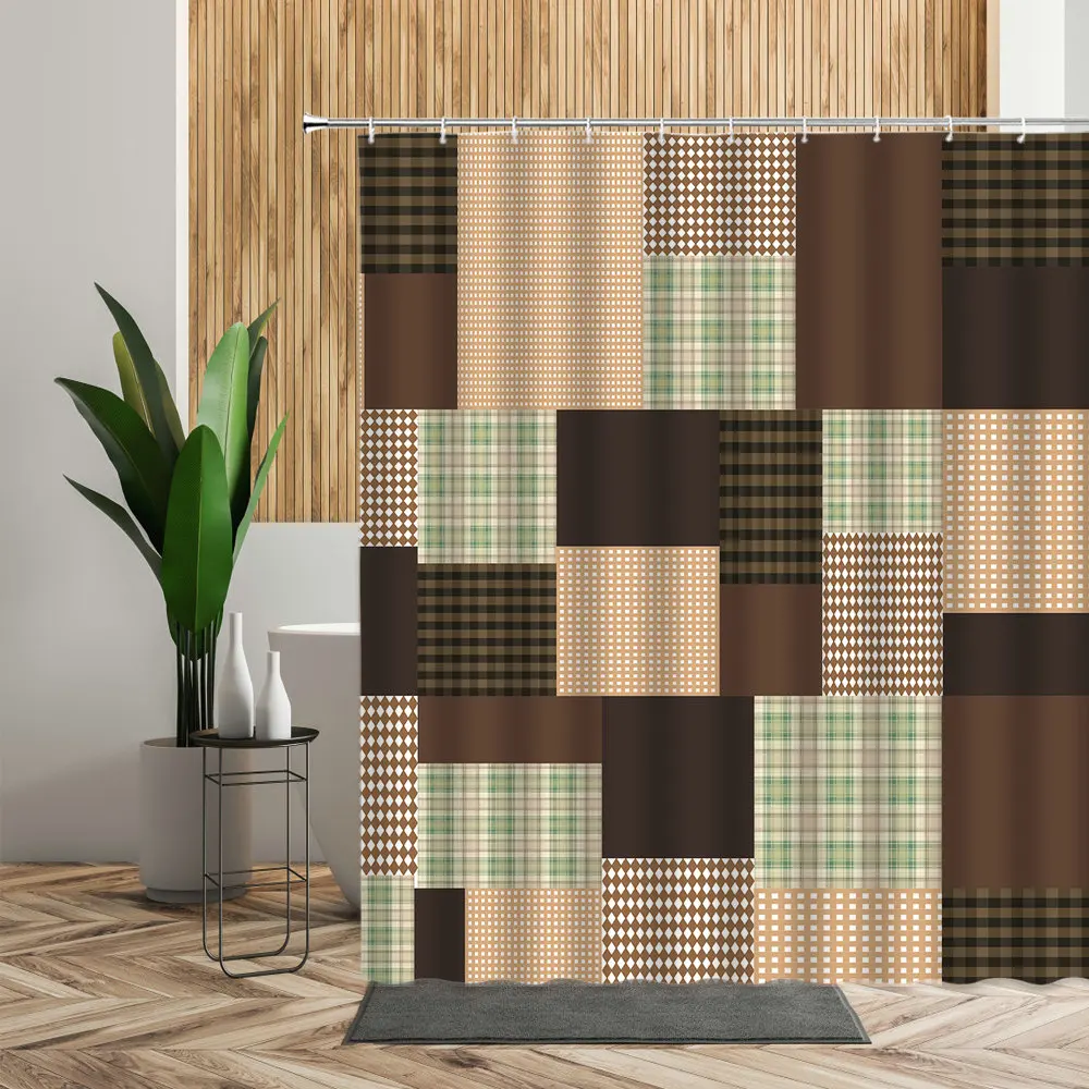 

Black White Striped Sunflower Shower Curtain Modern Spring Flower Waterproof Bath Partition Decor Bathroom Curtains Accessories