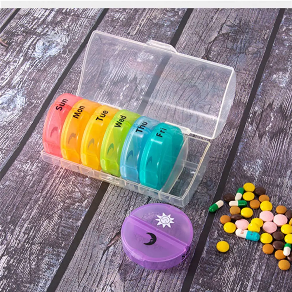 Органайзер для таблеток большой емкости 2 раза в день утром и ночь | Дом сад