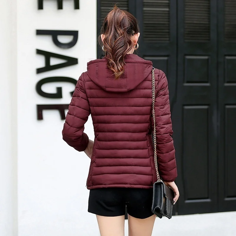 ZOGAA Women Winter Fashion Keep Warm Hooded S-5XL Quilty Puffer Jacket Fashion Tide Padded Jacket Coat Winter Puffer Jacket Coat