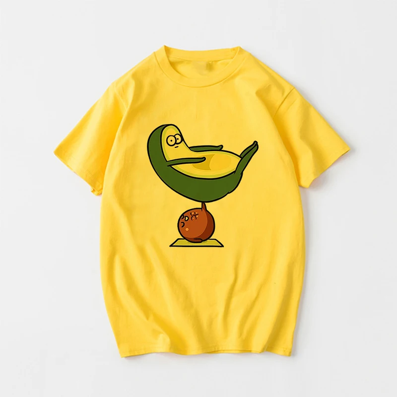 

New Hot Kawaii Vegan Avocado Graphic T Shirts Plus Size Short Sleeve Tees O-neck Woman Tshirts Summer Top Harajuku Funny T-shirt