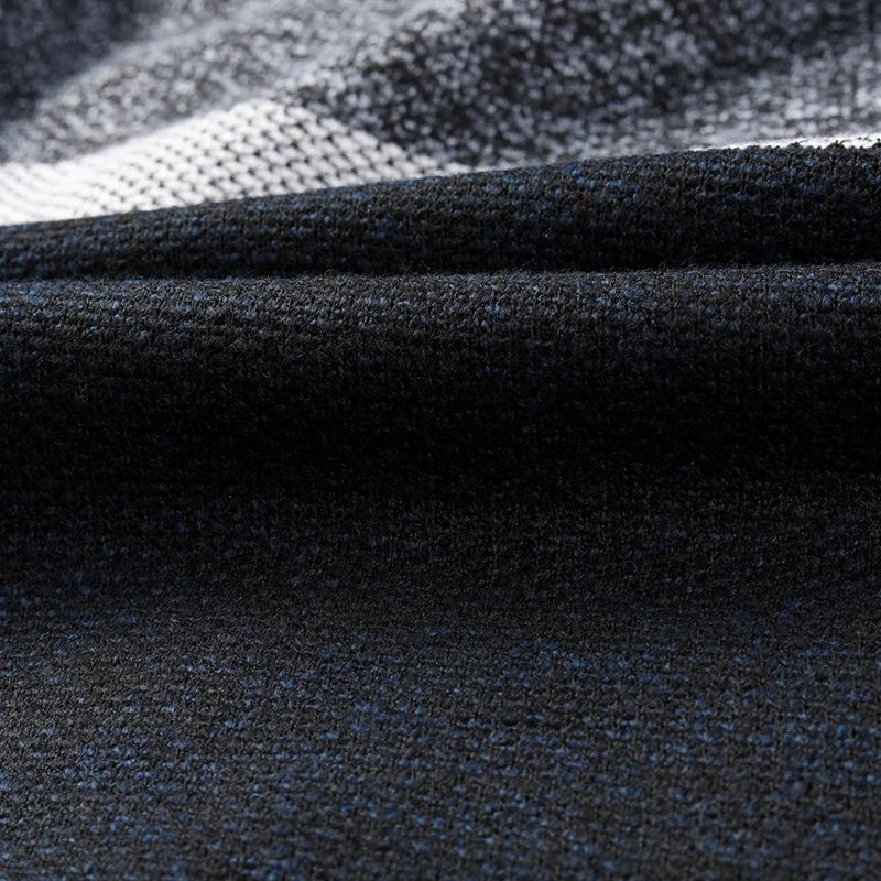 Зимние Модные Лоскутные мужские вязаные куртки толстый удобный свитер с длинным