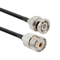 uhf so 239 pl 259 female jack to bnc male plug lmr195 extension cable 50 ohm connector for hamdheld ham radio antenna scanner