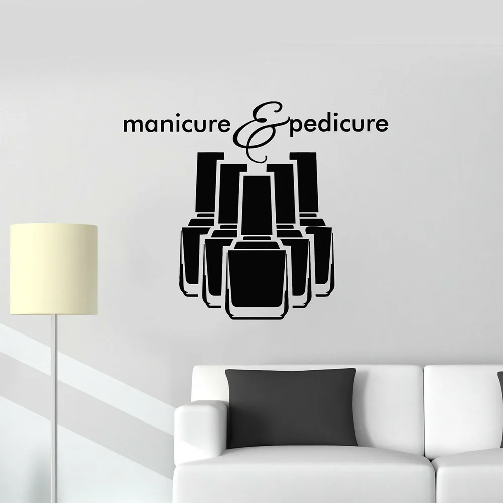 Виниловая наклейка на стену для маникюра и педикюра C811 | Дом сад