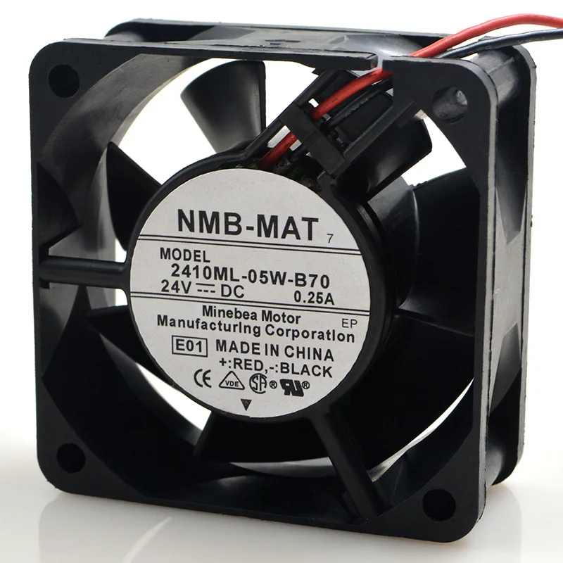 Двухпроводный Вентилятор охлаждения с двумя шариками Для NMB 2410ML-05W-B70 6025 6 см 24 в А |