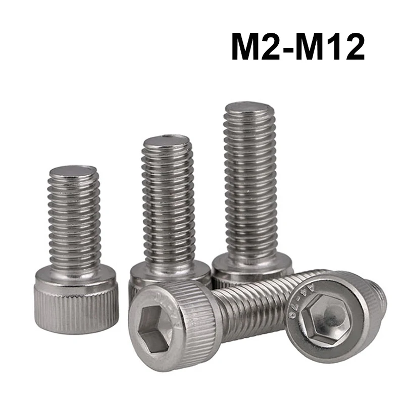 Hex Hexagon Socket Head Cap Screws 316 Stainless Steel Allen Bolts M2 M2.5 M3 M4 M5 M6 M8 M10 M12