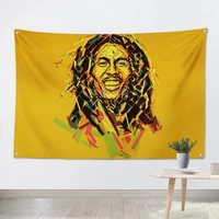 bob marley reggae large rock flag banners four hole wall hanging painting bedroom studio party music festival background decor