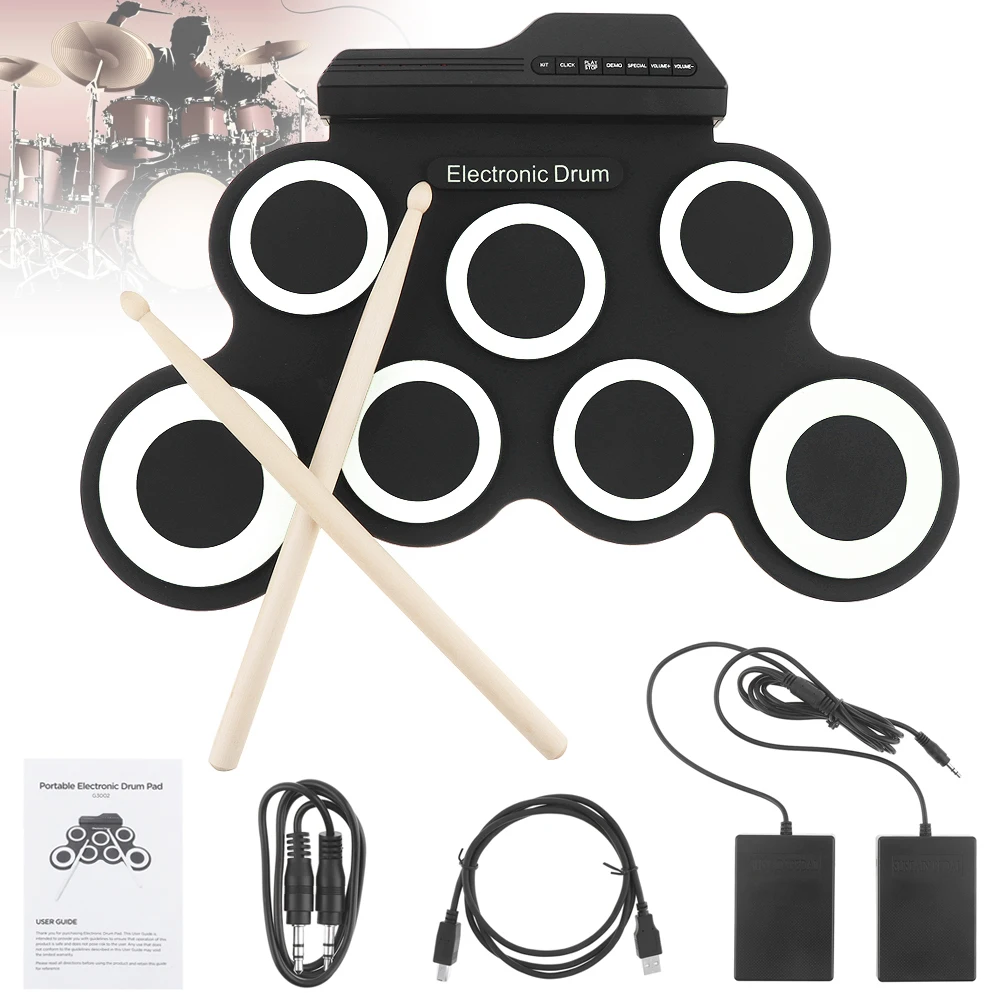 Портативный электронный цифровой USB 7 накладок набор силиконовых электрических