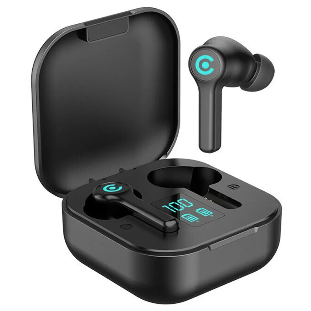 

Беспроводные наушники со светодиодный ным дисплеем, беспроводная Спортивная гарнитура с сенсорным управлением, водонепроницаемые Hi-Fi музы...