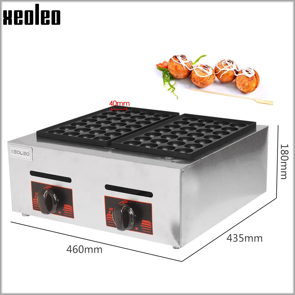 XEOLEO двойные пластины газа рыбный шар машина LPG мяч TAKOYAKI гриль машина коммерческий осьминог мяч печи