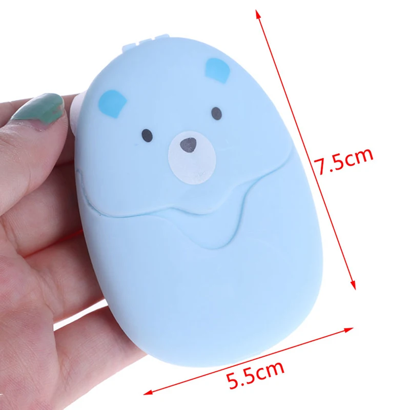 

50Pcs Disposable Soap Paper Clean Scented Slice Foaming Box Mini Paper Soap