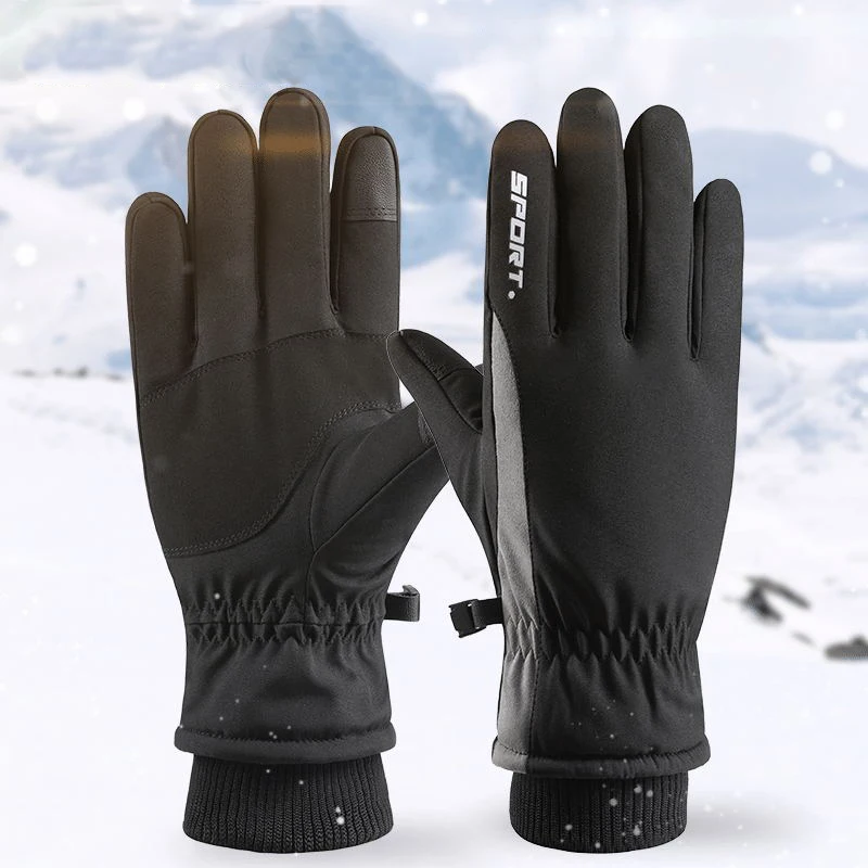 

Men Ski Snow Gloves Winter Thermal Motorcycle Snowboard Winter Outdoor Waterproof Windproof Warm Mittens Cold Climbing Gloves