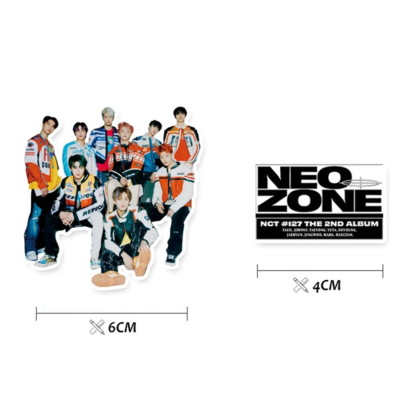 

62PCS/Set Kpop NCT127 Adhesive Photo Sticker For Luggage Laptop Notebook Mobile DIY Stationery Stickers For Fans