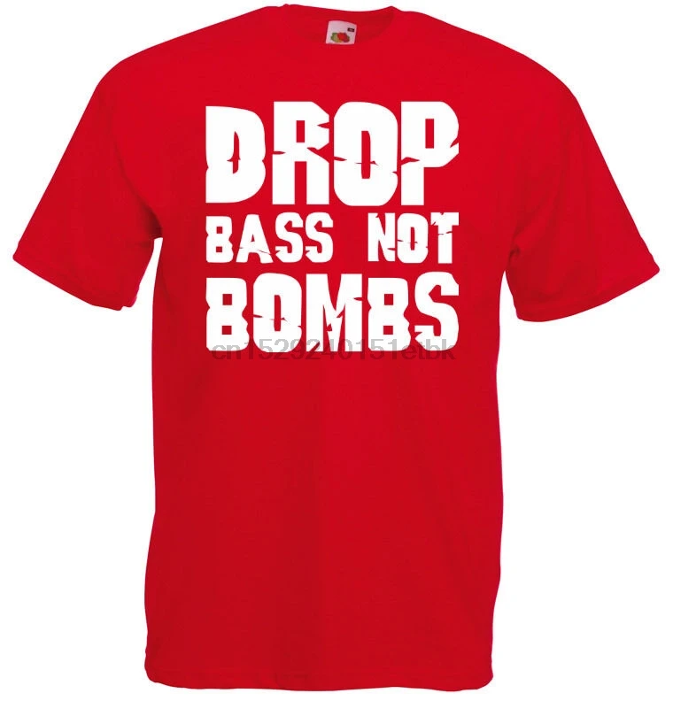Мужская футболка с принтом Drop Bass not Bomb Music Dubstep |