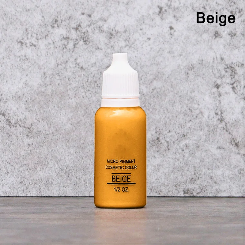 beige 23 Цвета Горячая полуперманентный макияж Чернила для бровей Губы линия для глаз цвет татуировки микроблейдинг пигмент бровей татуировки цветные чернила - Цвет: beige
