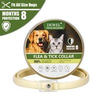 dewel pet dog collar anti flea ticks mosquitoes outdoor protective adjustable pet collar 8 months long term protection