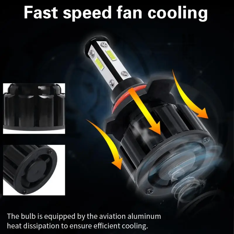 

2Pcs H4 H7 Led Canbus H11 9005 9006 9007 5202 9012 Led Headlights H1 H13 Mini 6500K 8000LM Car Light Bulbs Automobiles Auto Lamp
