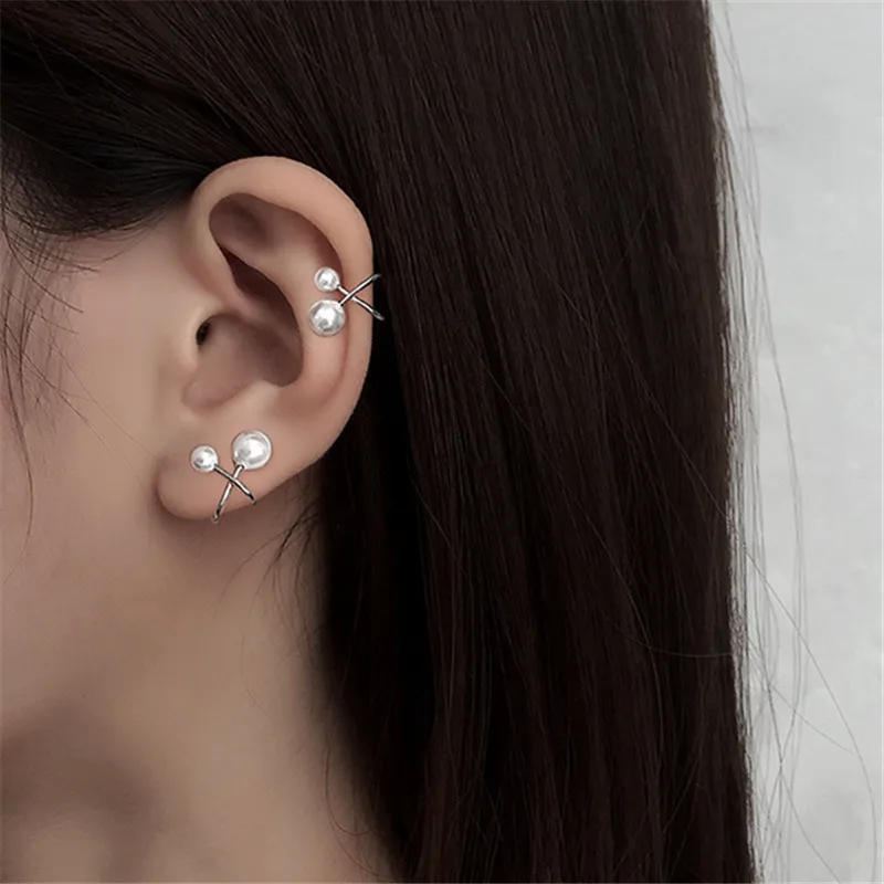 

Серьги-гвоздики женские из серебра 925 пробы с двойным жемчугом, 1 шт.