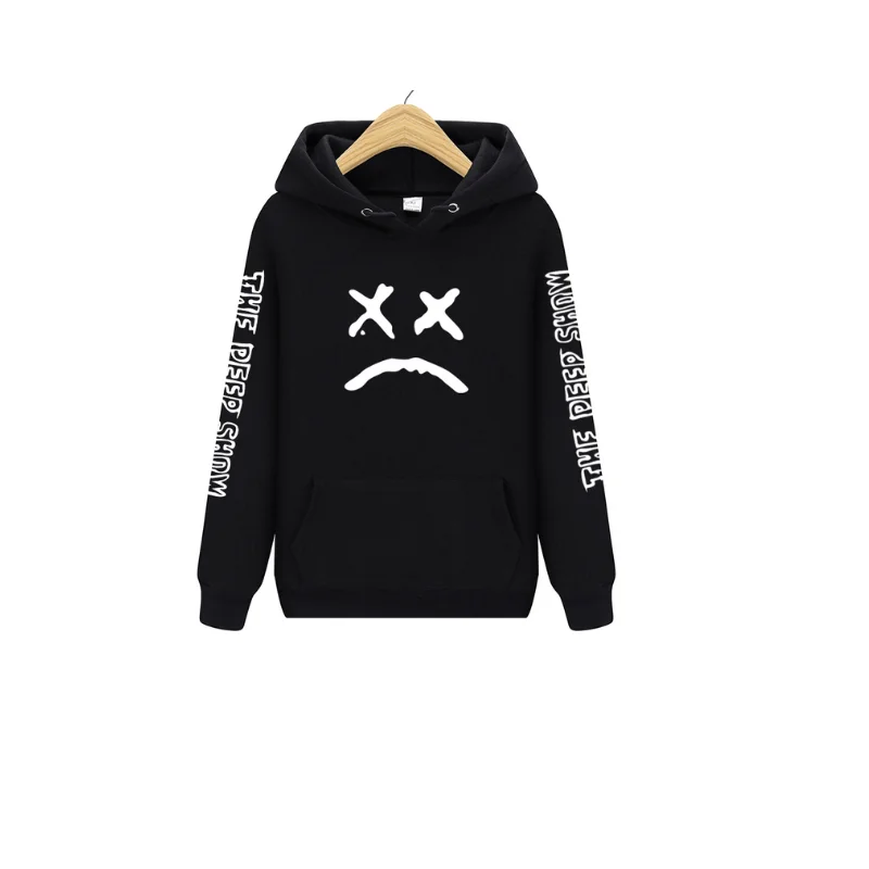 Moletom masculino de Манга Лонга ком капуз camiseta masculina образец де летр лил. Пип Мода хип-хоп |