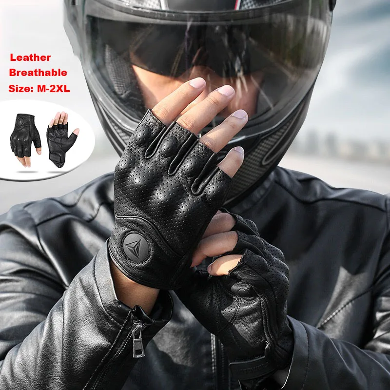 Мотоциклетные кожаные перчатки летние ретро перфорированные ATV мотоциклетные