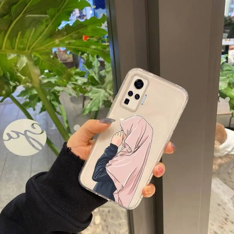 

Hijab Face Muslim Islami cute girl Phone Case For Vivo v z y iqoo neo 5 15 3 7 9 1 93 x S pro max nex