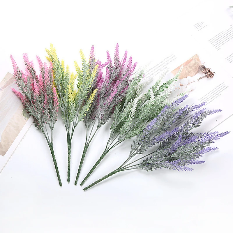 1PC Romantic Provence Decoration Lavender Flower Silk Artificial Flowers Grain Decorative Simulation of Aquatic Plants | Дом и сад
