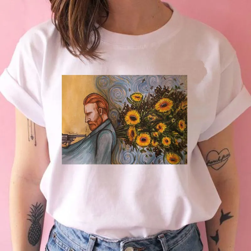 Женская футболка с круглым вырезом Повседневная рубашка в стиле Харадзюку