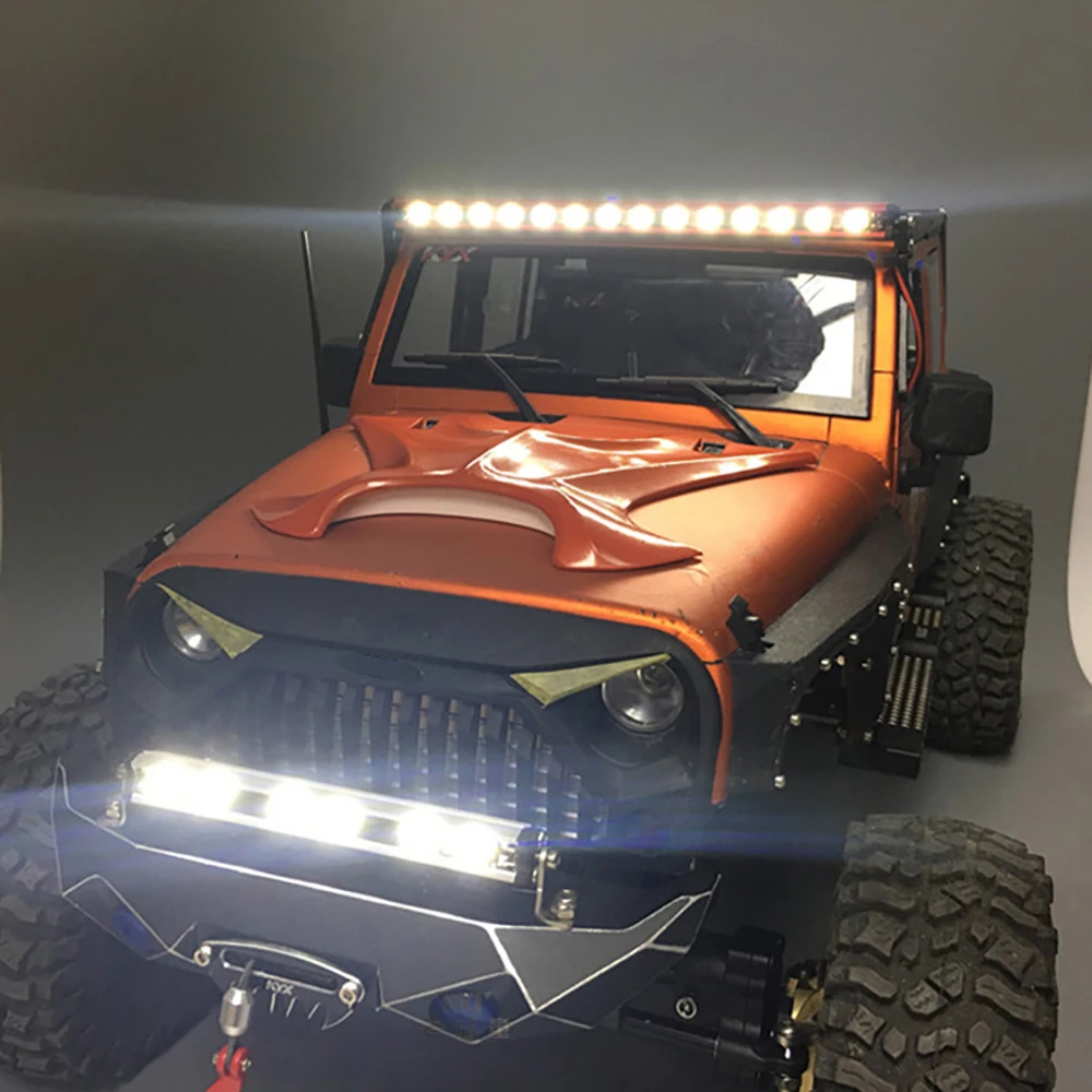 RC Car Parts Simulation 1/10 Crawler Model Cars Upgrade Light Modified OP Accessories Metal LED 12V Top Row Lights Lamp | Игрушки и